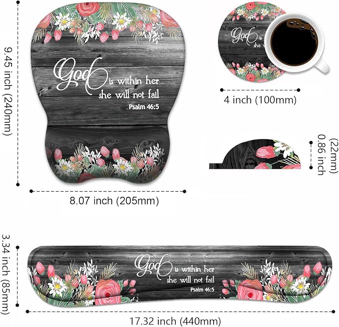 Floral Quote Bible Verse Psalm 46:5