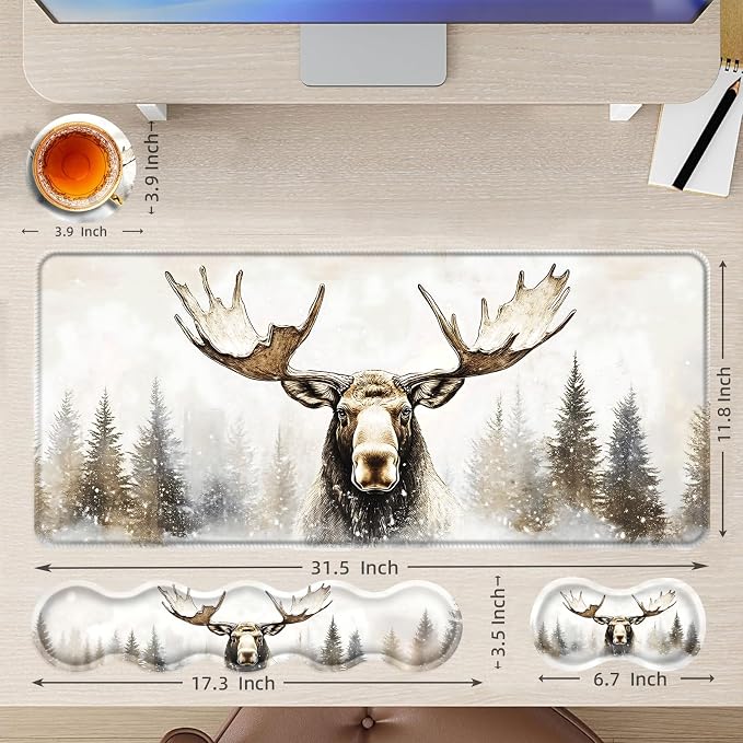 Deer in Snowy Forest