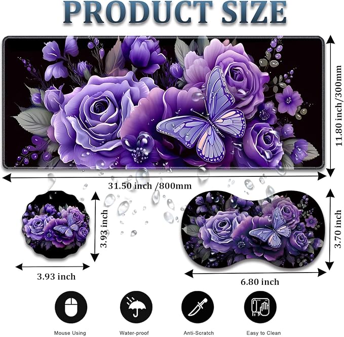 Butterfly and Purple Flowers