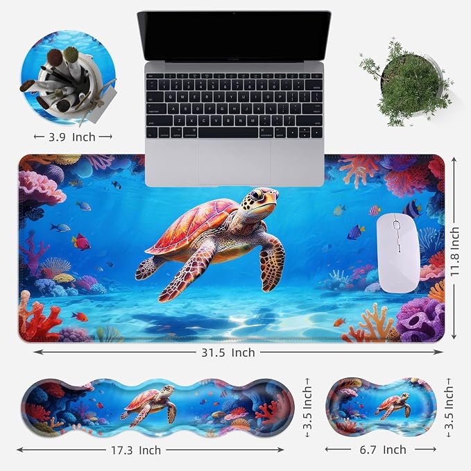 Sea Turtle Swimming Underwater
