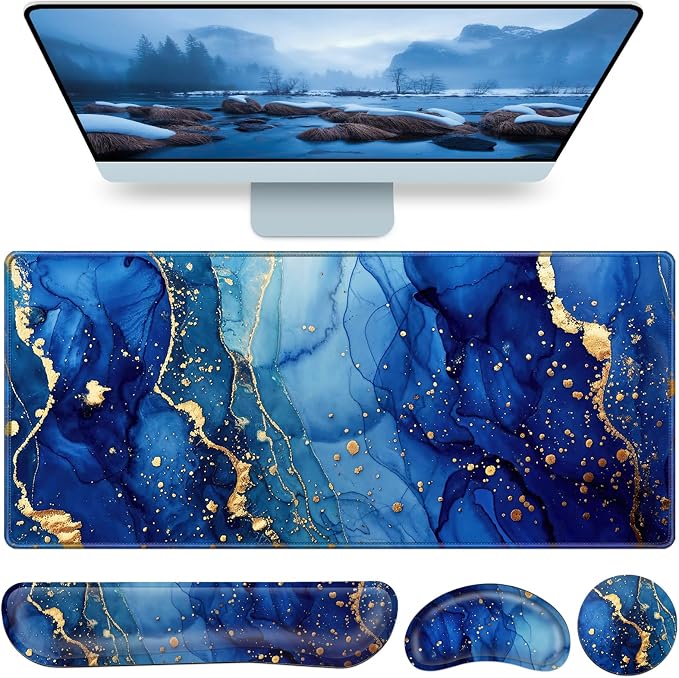 Gold Blue Marble
