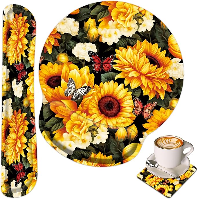 Sunflowers and Butterfly