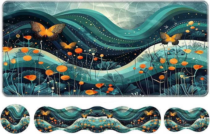Abstract Flower and Butterfly Illustrations