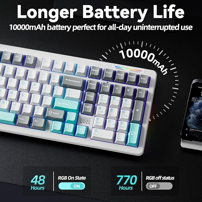 K98 | 10000mAh | White Blue Grey