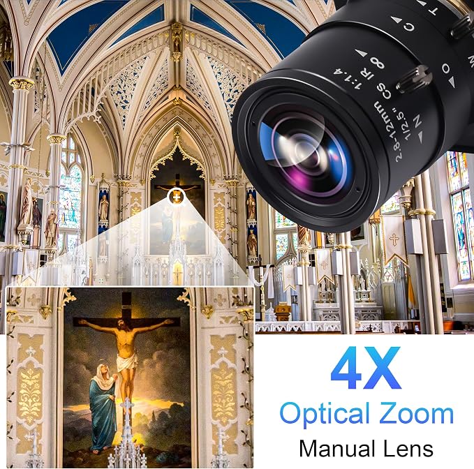 B: with 2.8-12mm CS Mount Lens